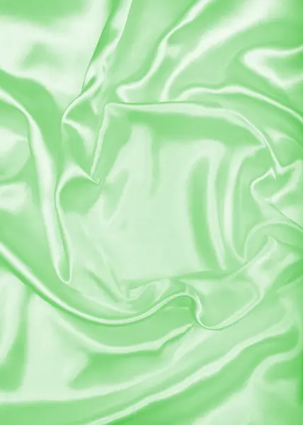 Smooth elegant green silk or satin texture as background — Stock Photo, Image