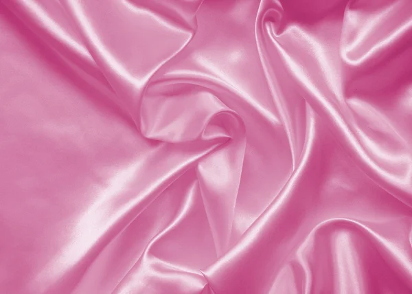 Smooth elegant pink silk or satin texture as background — Stock Photo, Image