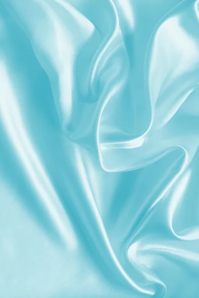 Smooth elegant blue silk or satin as background — Stock Photo, Image