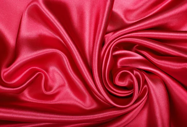 Slät elegant rött siden eller satin struktur som bakgrund — Stockfoto