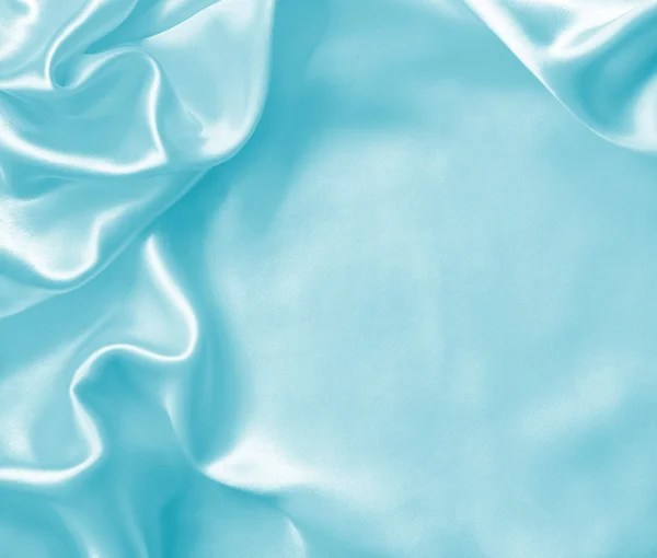 Smooth elegant blue silk or satin as background — Stock Photo, Image