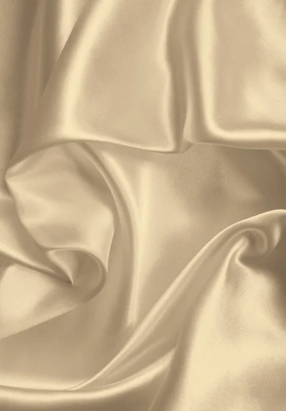 Lisse élégante soie dorée ou texture satinée comme fond. En Se — Photo