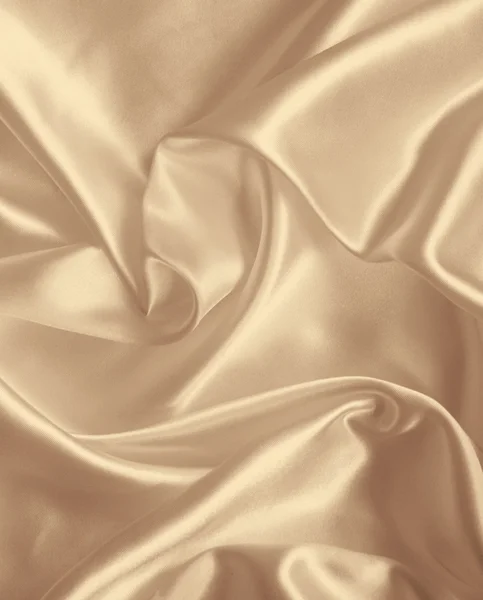 光滑优雅金色丝绸或缎子纹理作为背景。在 Se — 图库照片