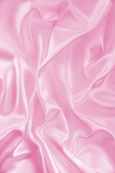 Smooth elegant pink silk or satin texture as background — Stock Photo, Image