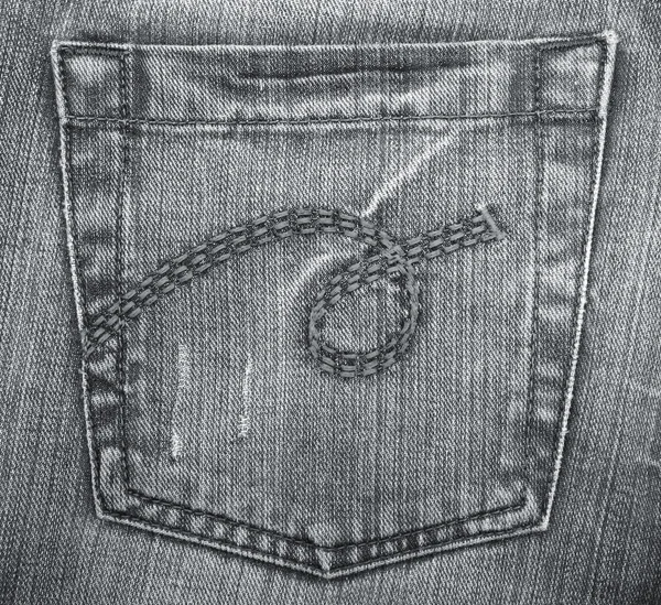 Jeans tissu noir avec poche comme fond — Photo