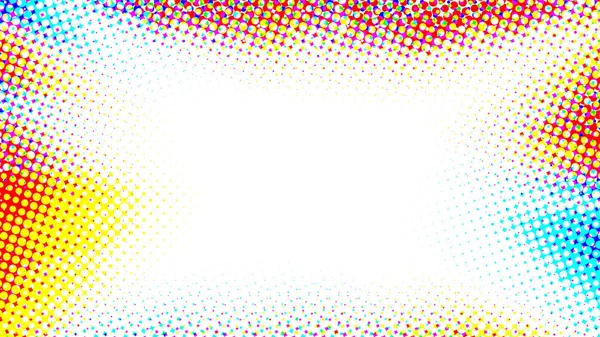 Abstrakt Pop Art Färgglada Streckad Bakgrund Med Halvton Effekt Vektorgrafiskt — Stock vektor
