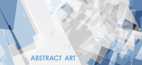 Abstrakce Umění Abstraktní Modré Šedé Pozadí Chaotickou Geometrií Vektorová Grafika — Stockový vektor