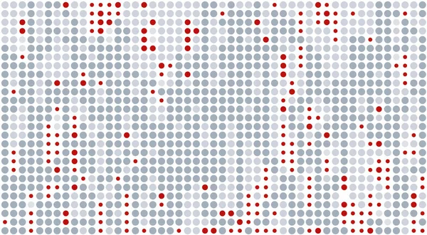 Abstraktes Tech Muster Mit Grauen Und Roten Punkten Auf Weißem — Stockvektor