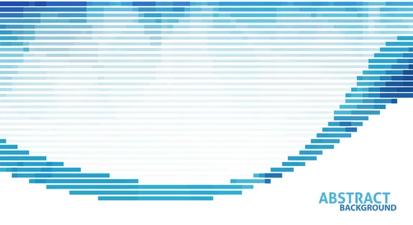 Abstrakter Tech Hintergrund Mit Blau Gestreifter Welle Vektorgrafik Mit Horizontalen — Stockvektor