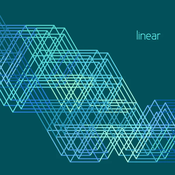 Abstraktes Geometrisches Muster Mit Dreieckigem Raster Lineare Vektorvorlage — Stockvektor