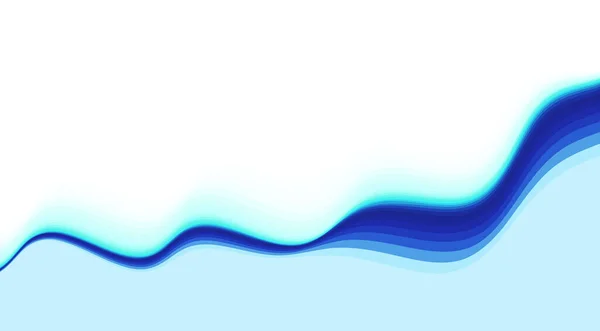 Abstrato Onda Listrada Azul Turquesa Simples Com Vibrações Fundo Branco — Vetor de Stock