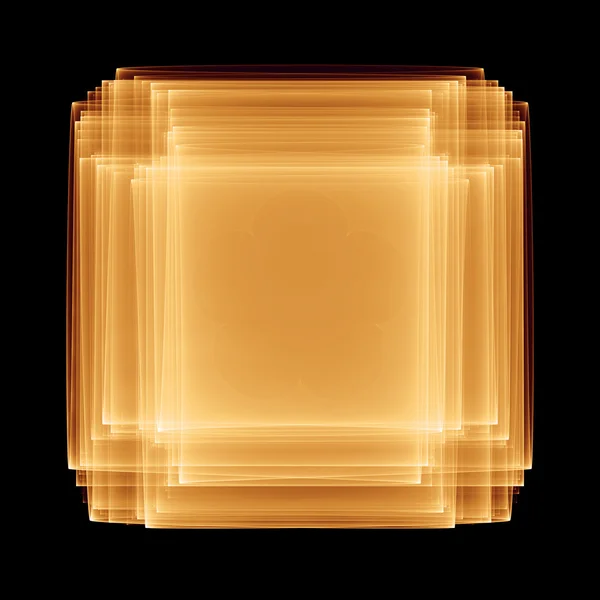 Golden sandwich fractal — Stock Photo, Image