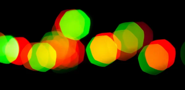 Colorful bokeh lights of garland — Stock Photo, Image