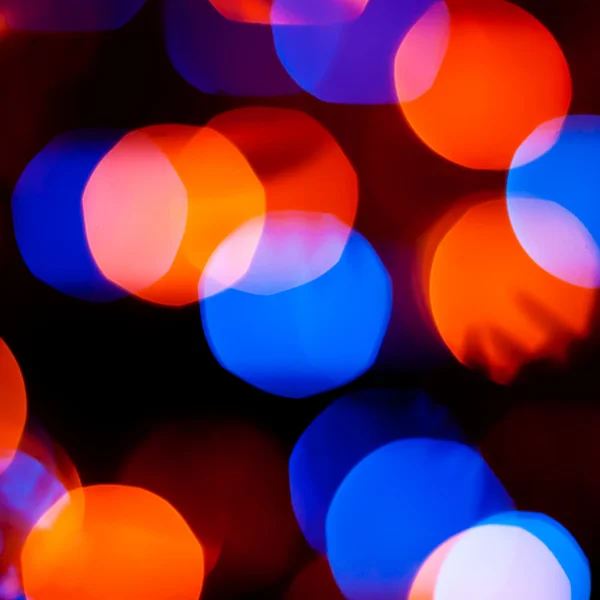 블루와 오렌지 bokeh 빛 — 스톡 사진