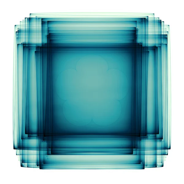 Greenish blue sandwich fractal — Stock Photo, Image