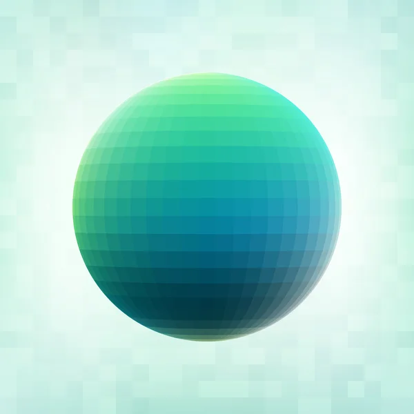 浅绿色背景上的深青色球 — 图库矢量图片