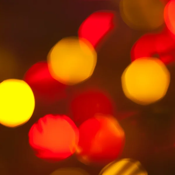 Muster mit roten und gelben Bokeh-Lichtern — Stockfoto