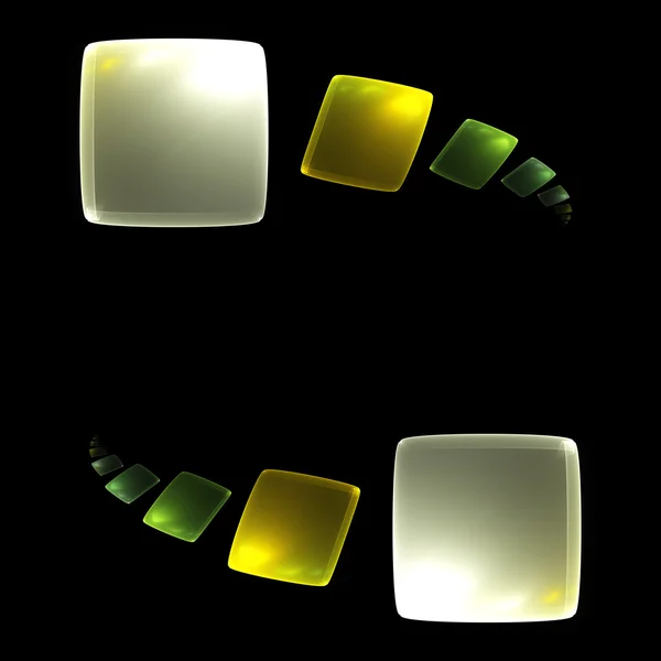 Transparent squares on a black — Stock Photo, Image