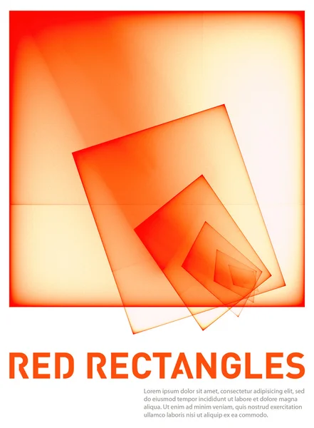 Red translucent squares isolated on white — Stock Photo, Image
