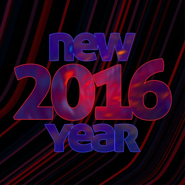 Typografie "New 2016 rok" na tmavém pozadí — Stockový vektor