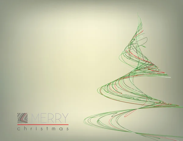 Minimalistinen uudenvuoden kortti epätavallinen joulukuusi — vektorikuva