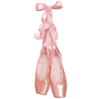 pair of ballet pointes shoes clipart
