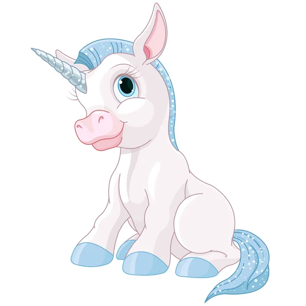 Carino unicorno magico — Vettoriale Stock