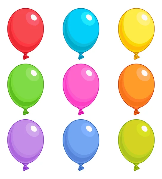 Ensemble de ballons colorés — Image vectorielle