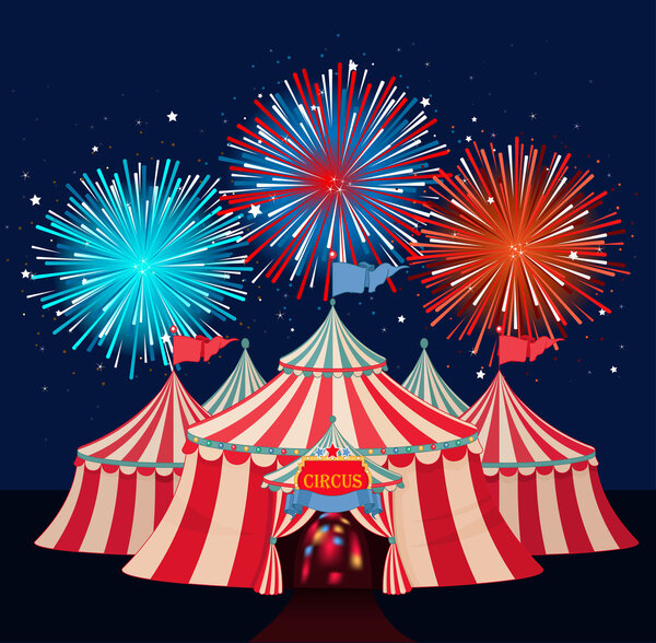 Иллюстрация циркового шатра
