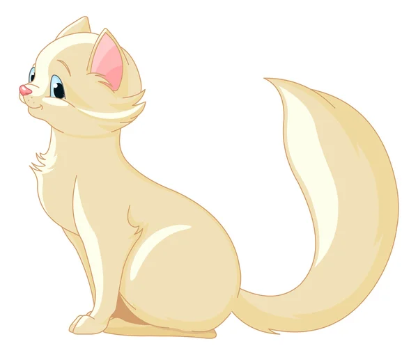 Lindo gatito de dibujos animados — Vector de stock