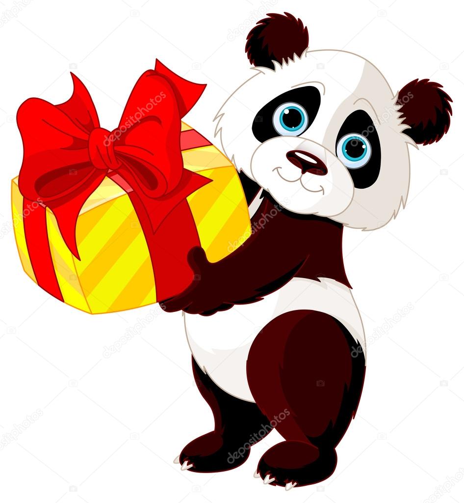 Panda  got gift