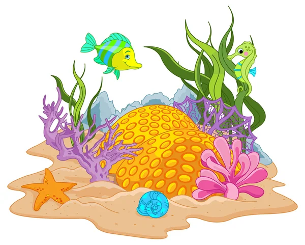 Underwater scene — Stock Vector