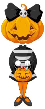 Halloween trick veya tedavi kız