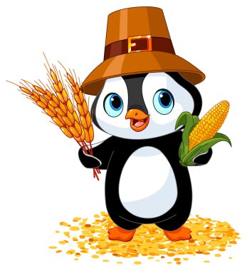 Mısır ve buğday penguen çiftçi tutar