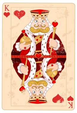 King of hearts card clipart