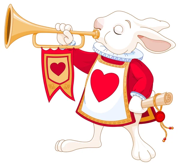 Bunny royal trumpeter — Stock Vector