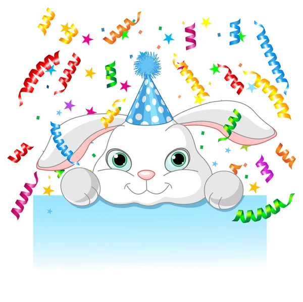 Carte d'anniversaire Bunny — Image vectorielle