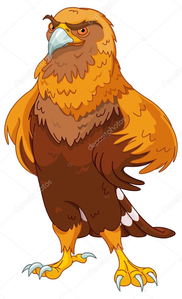 Illustration of beautiful golden eagle