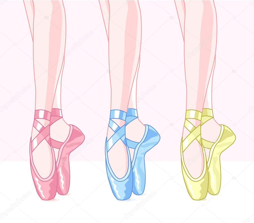 Set ballet shoes
