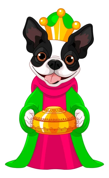 Boston terrier, Biblical Magi — Stock Vector