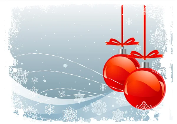 Kerst achtergrond met kerstballen — Stockvector