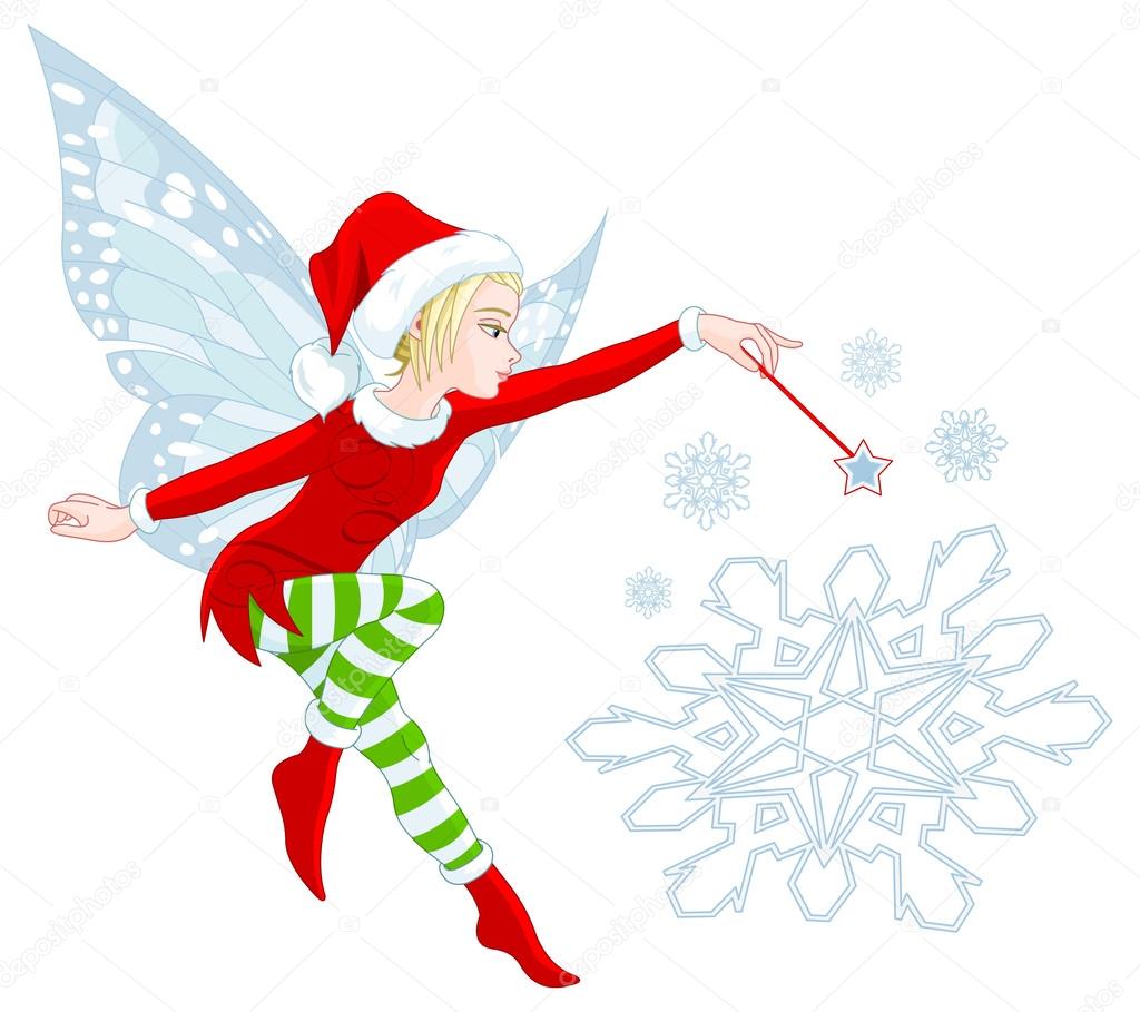 Christmas Fairy granting wishes and helping your dreams come true