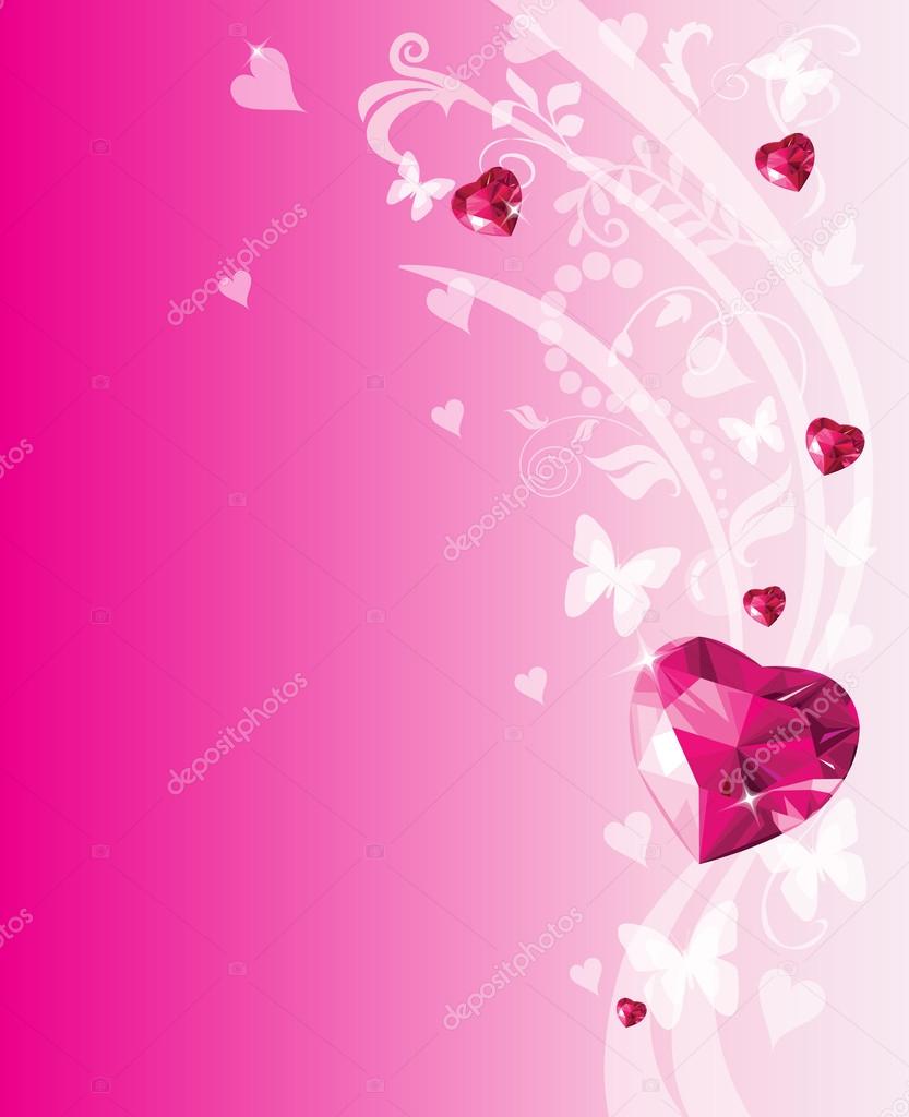 闪亮的红宝石爱的心设计图库矢量图©Dazdraperma 62356351, image size:833x1024