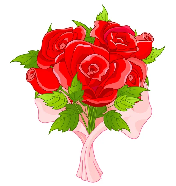 Boeket van roze bloemen — Stockvector