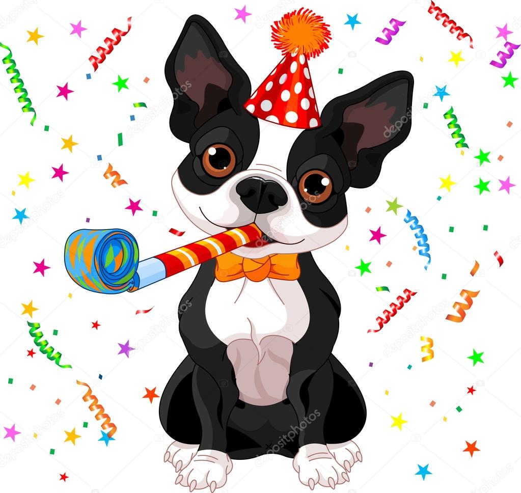 Puppy with party hat Stock Vector Image by ©Dazdraperma #62683457