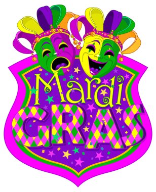 Mardi Gras Masks design clipart