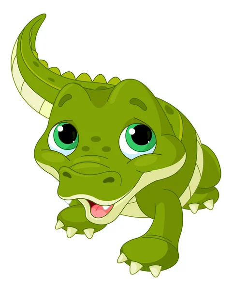 Niedlicher Baby-Alligator — Stockvektor