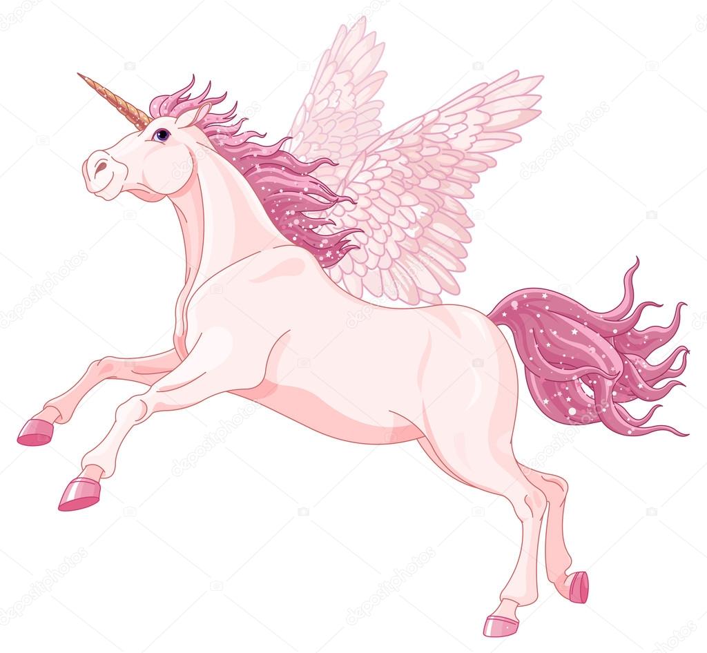 Pink Unicorn Pegasus Stock by ©Dazdraperma #64857623
