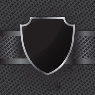 Empty black shield