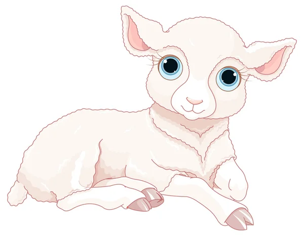 Very cute lamb — Stock Vector
